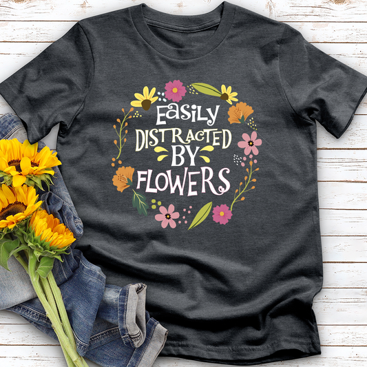 Easily Distracted by Flowers Softstyle Tee