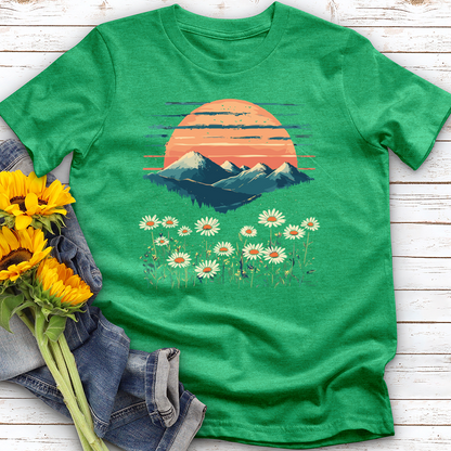 Sunlit Meadow With Wildflowers Softstyle Tee