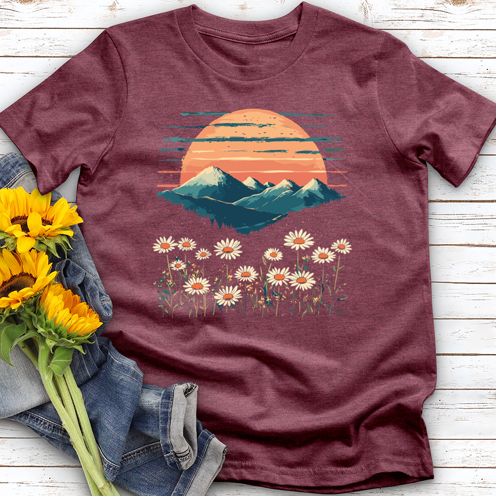 Sunlit Meadow With Wildflowers Softstyle Tee