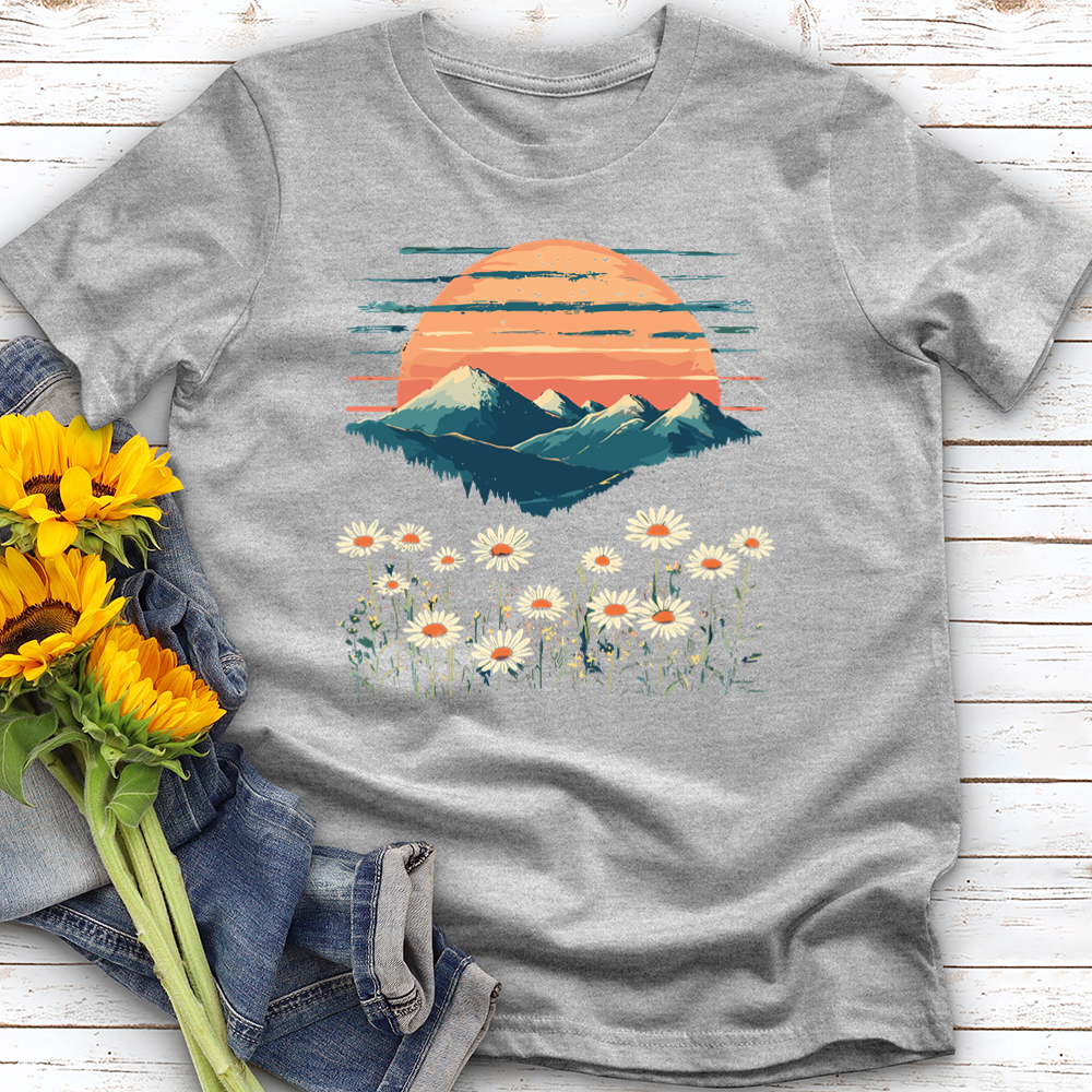 Sunlit Meadow With Wildflowers Softstyle Tee