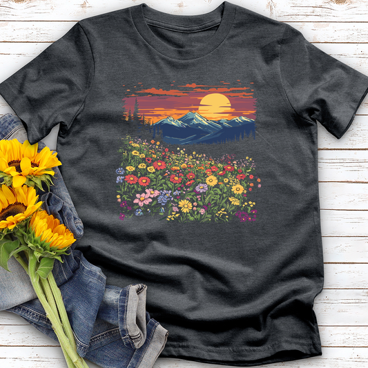 Wildflower Mountain and Tree Softstyle Tee