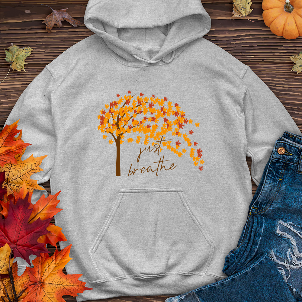 Just Breathe Fall Leaf Hoodie