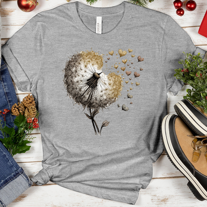 Dandelion With Flying Heart Tee