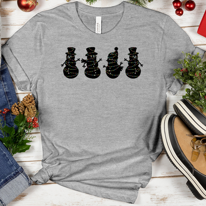 Christmas Lights Snowmen Tee