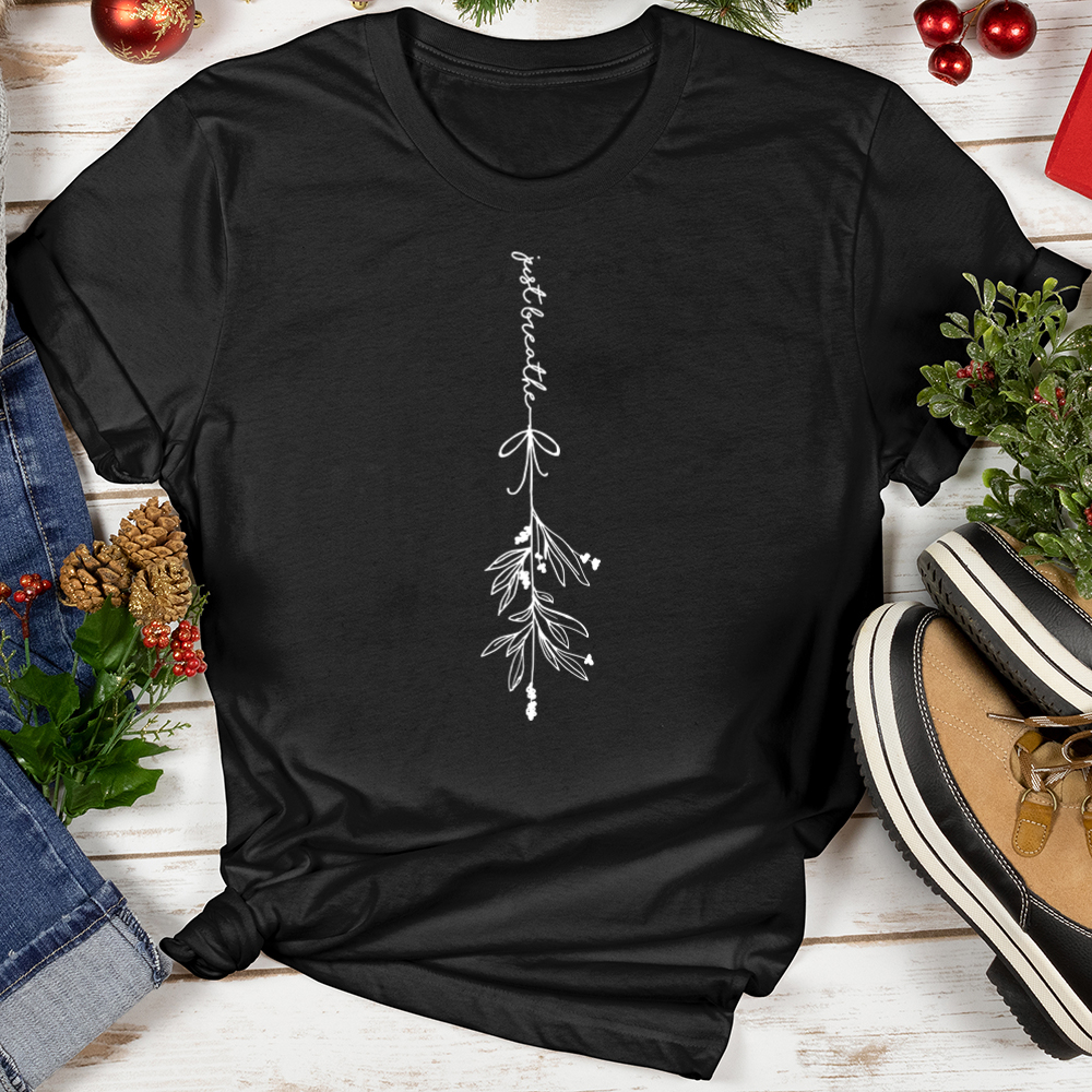 Just Breathe Mistletoe Softstyle Tee