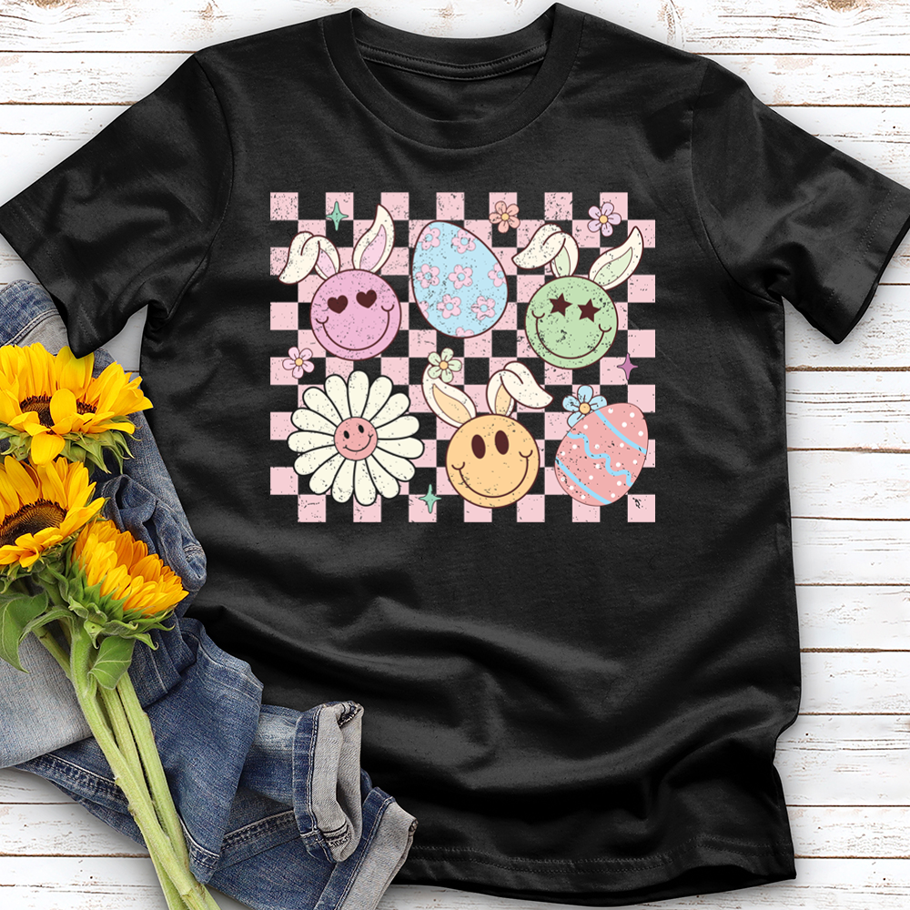 Retro Easter Bunny and Egg Softstyle Tee