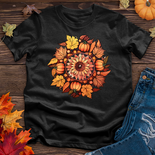 Leaves and Pumpkins Heathered Tee