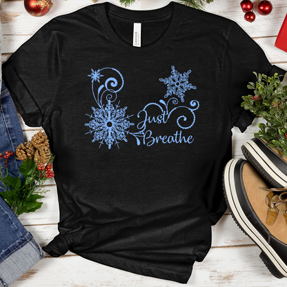 Just Breathe Snow Tee