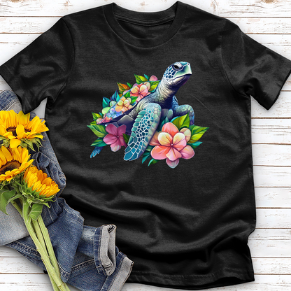 See Turtle Blossom Tee