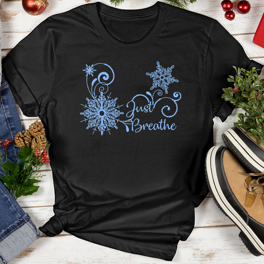 Just Breathe Snow Softstyle Tee