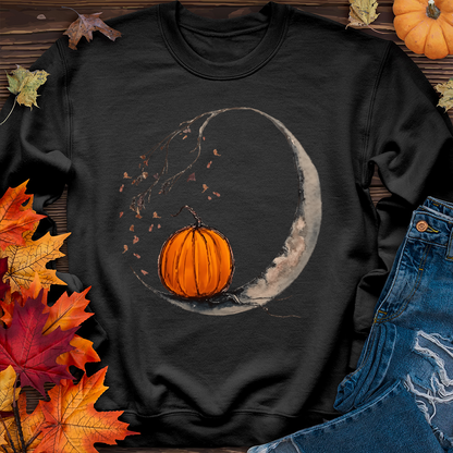 Moon and Pumpkin Crewneck