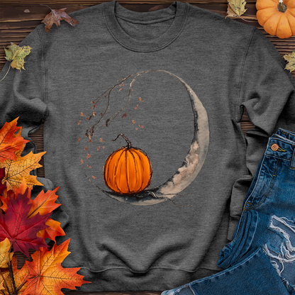 Moon and Pumpkin Crewneck