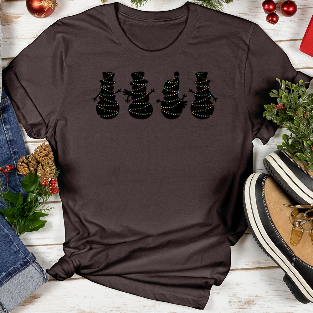 Christmas Lights Snowmen Softstyle Tee