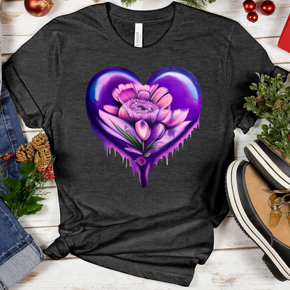 Vibrant Floral Heart Tee