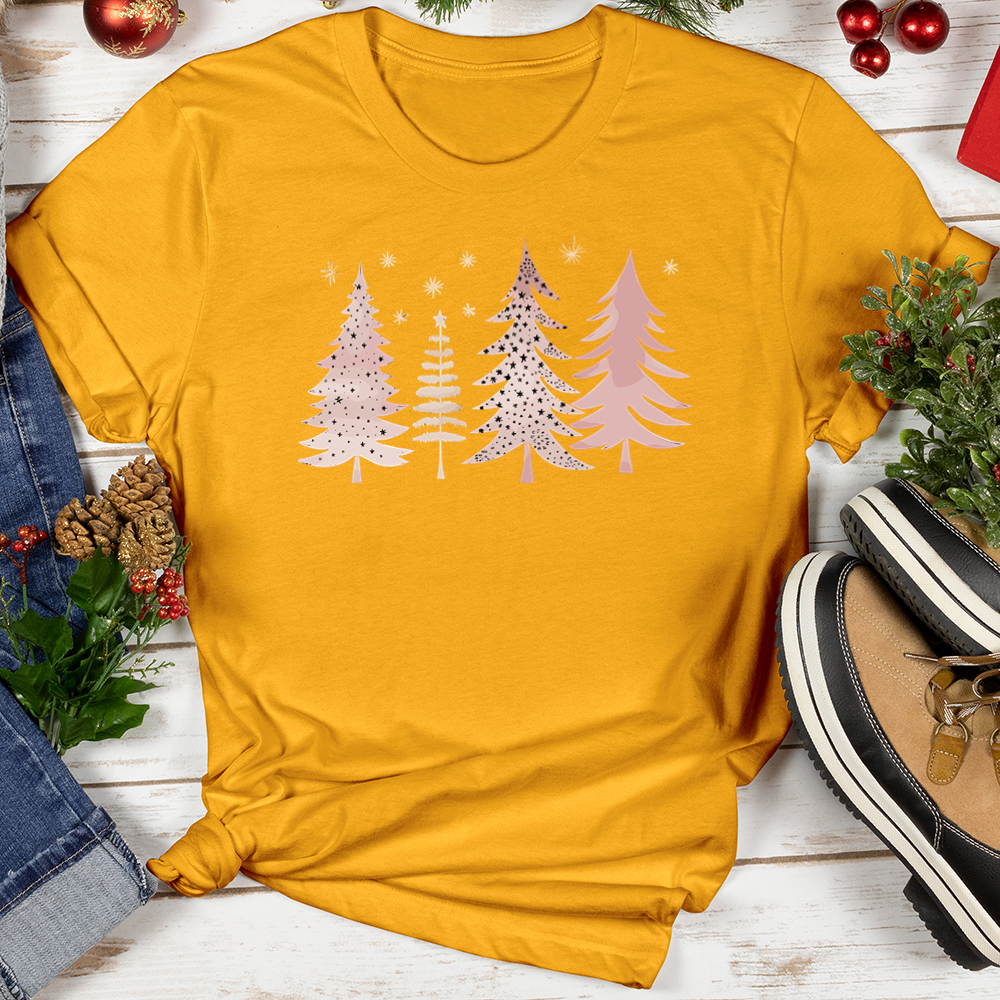 Xmas Pink Trees Softstyle Tee