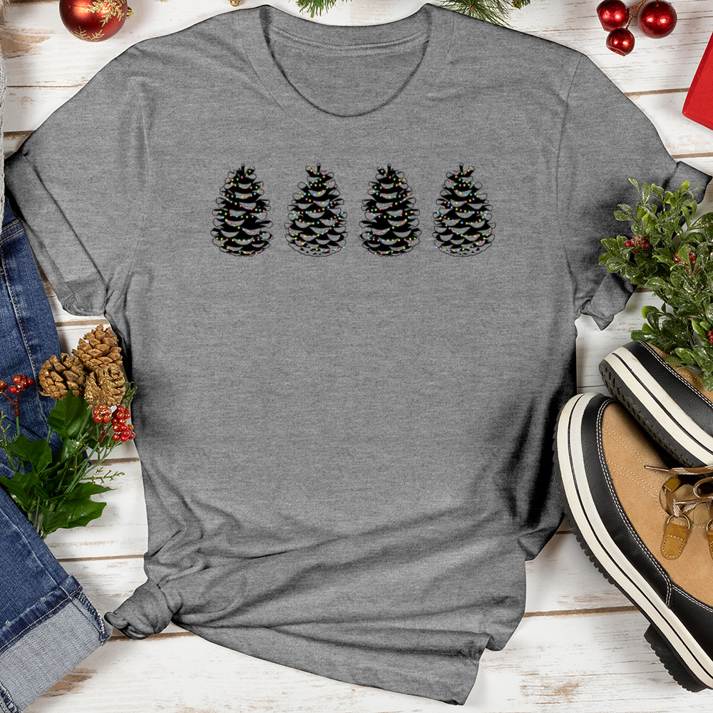 Christmas Lights Pinecones Softstyle Tee