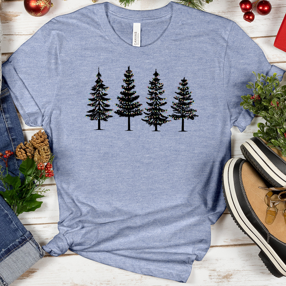 Christmas Lights Forest Tee