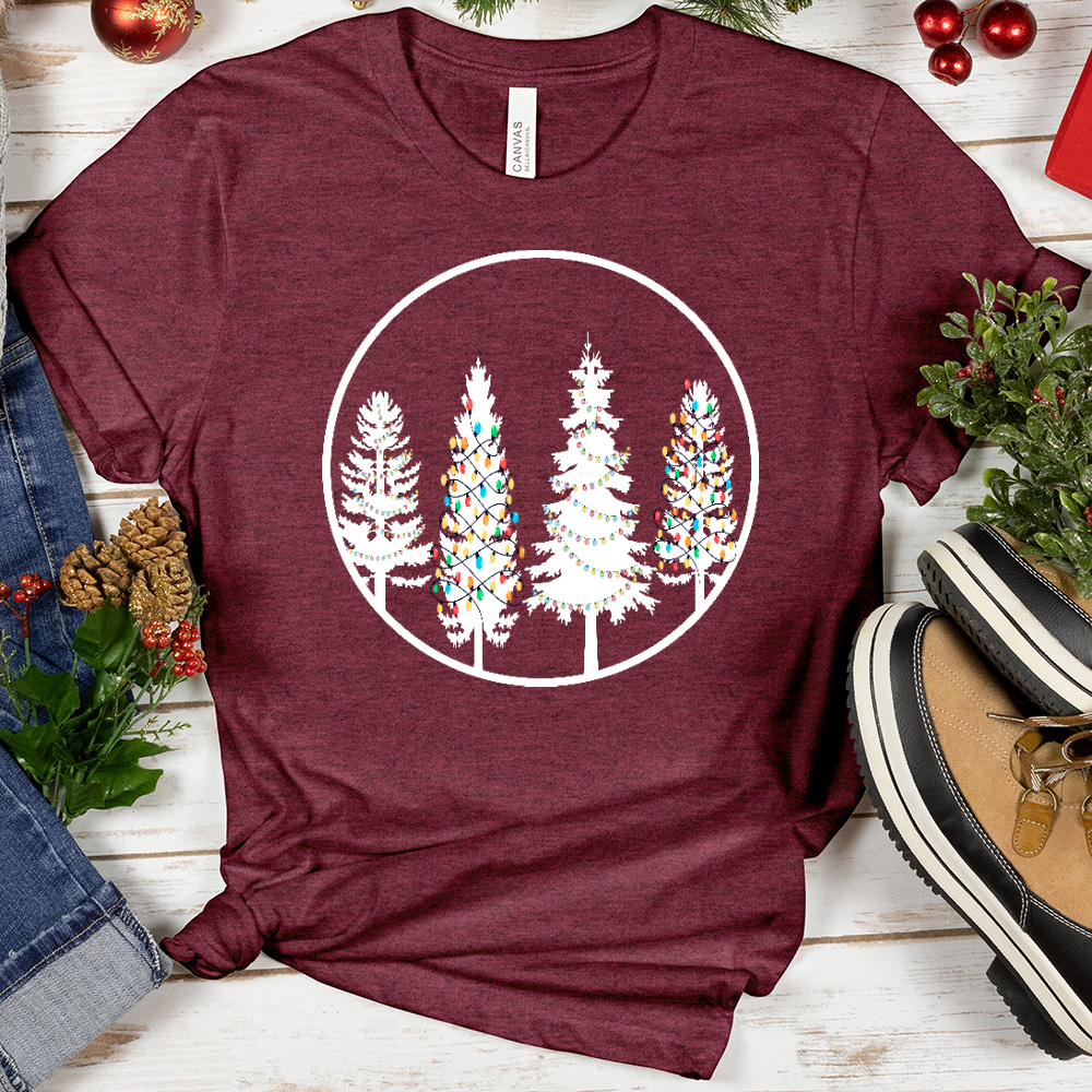 VIP Christmas Lights Tree Circle Tee