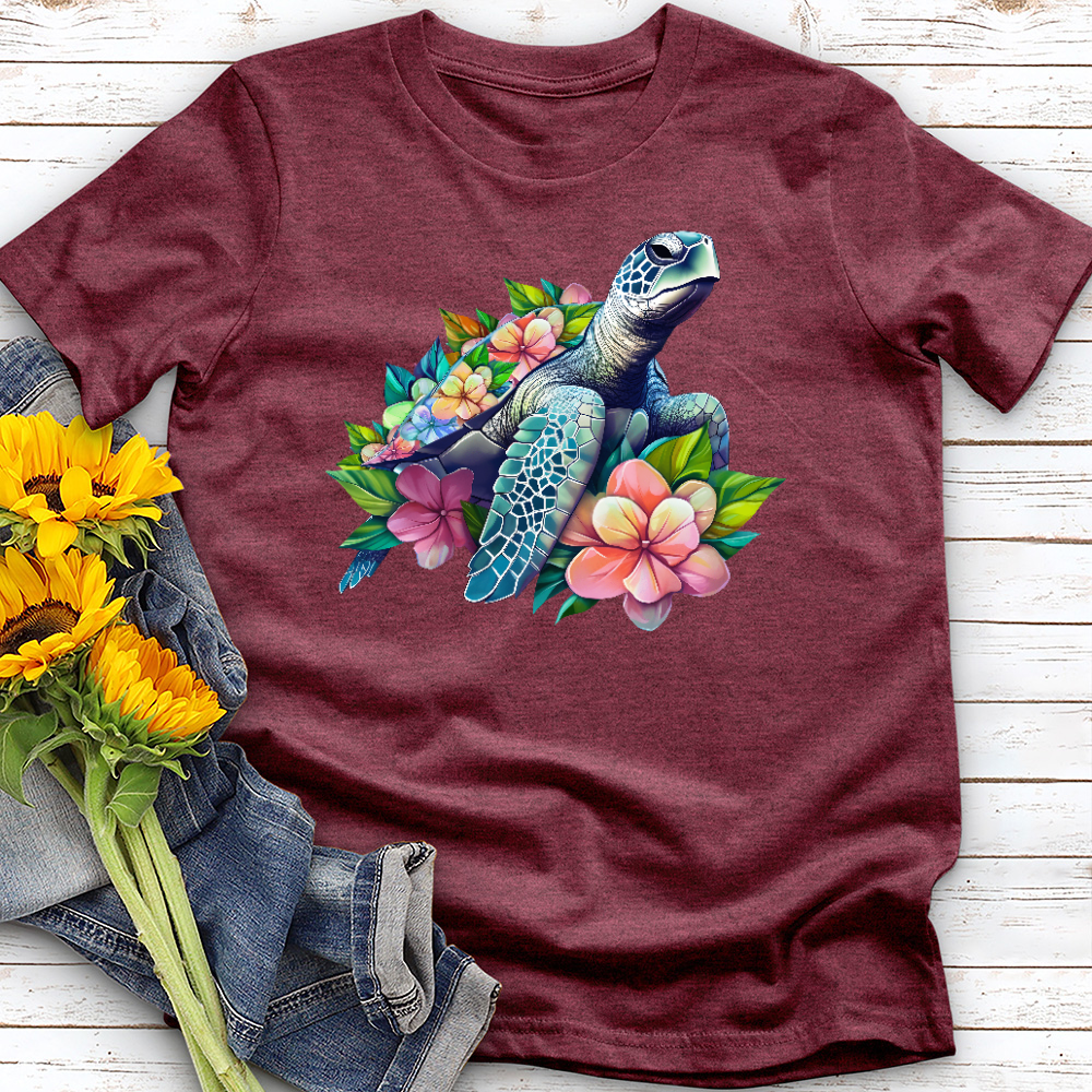 See Turtle Blossom Tee