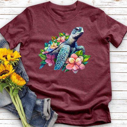 See Turtle Blossom Tee