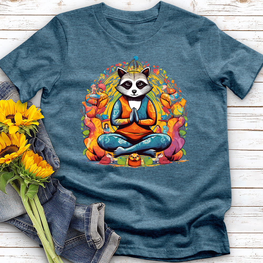 Racoon Yoga Cotton Tee