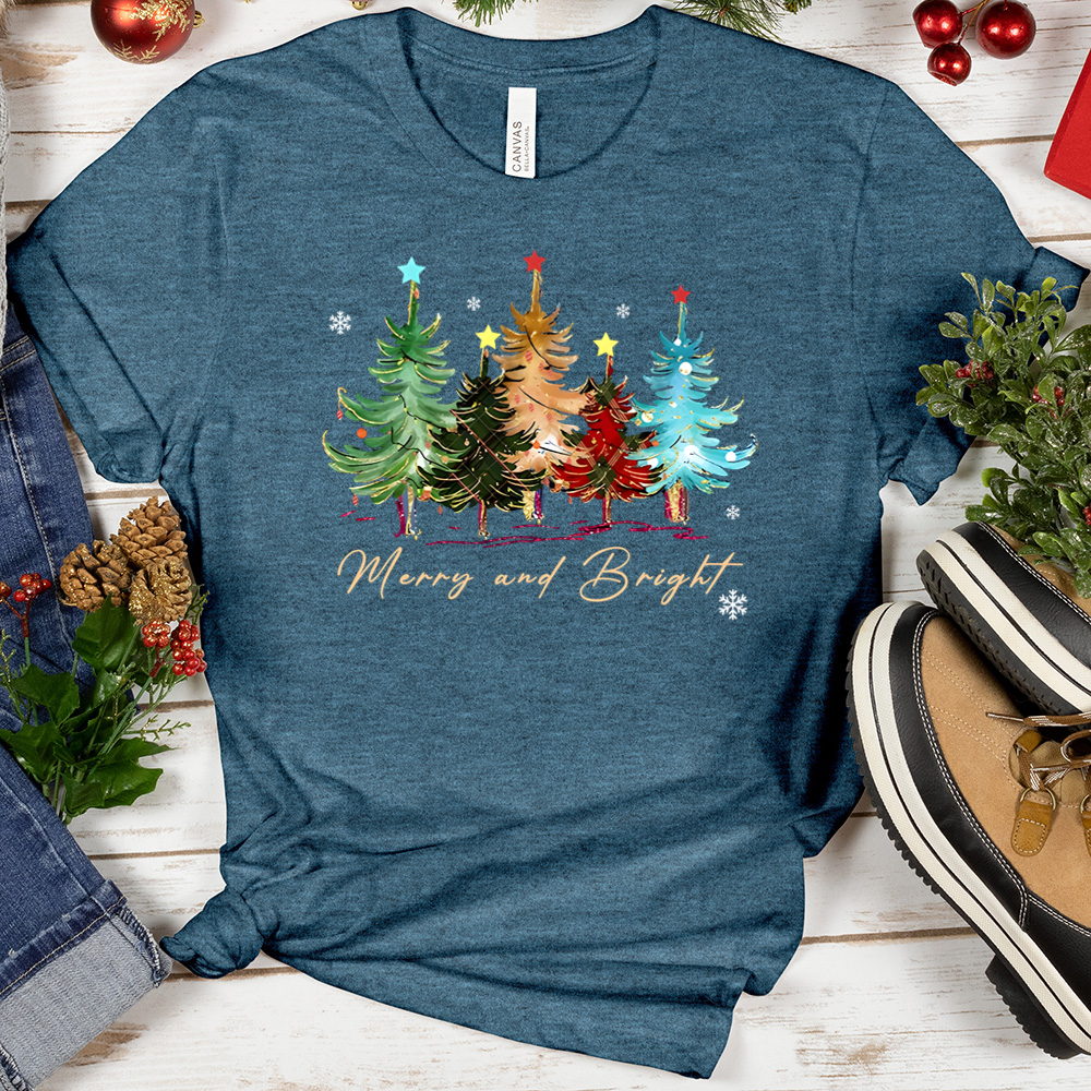 Colorful Merry and Bright Tee