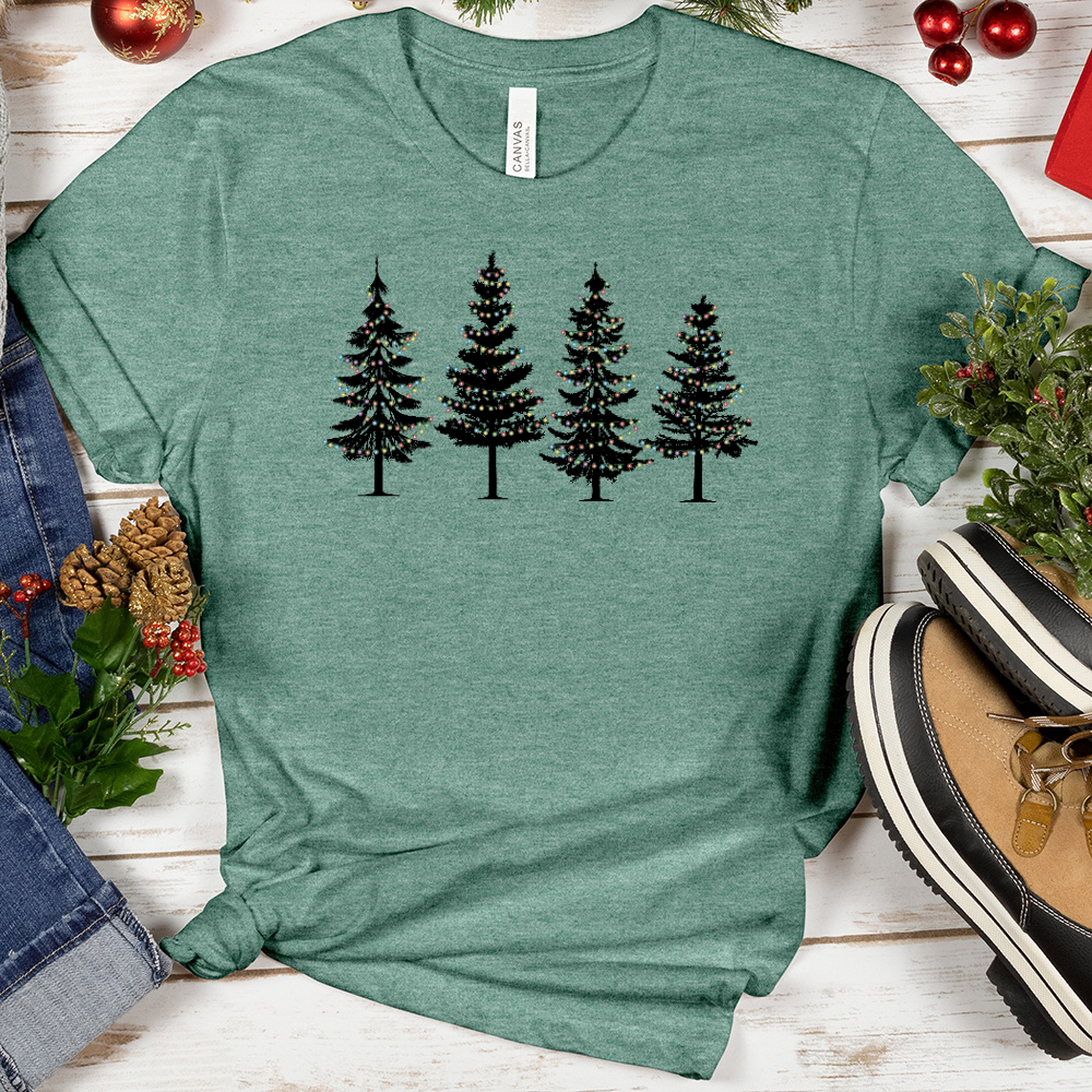 VIP Christmas Lights Forest Trees Tee