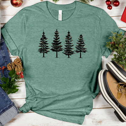 VIP Christmas Lights Forest Trees Tee