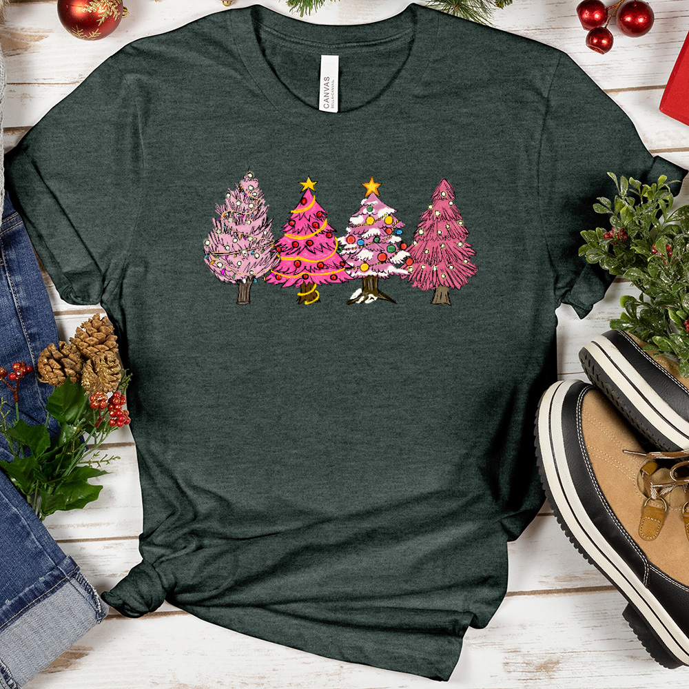 Pink Xmas Trees Tee