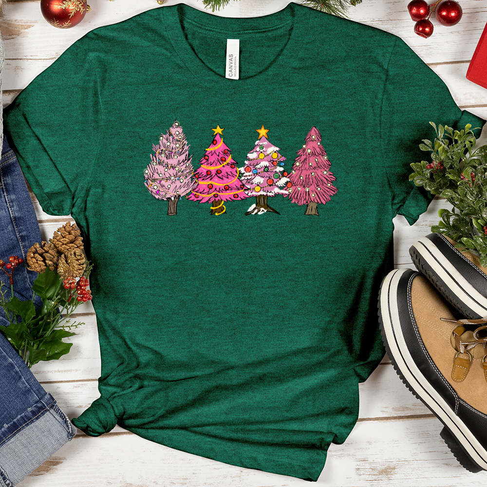 Pink Xmas Trees Tee