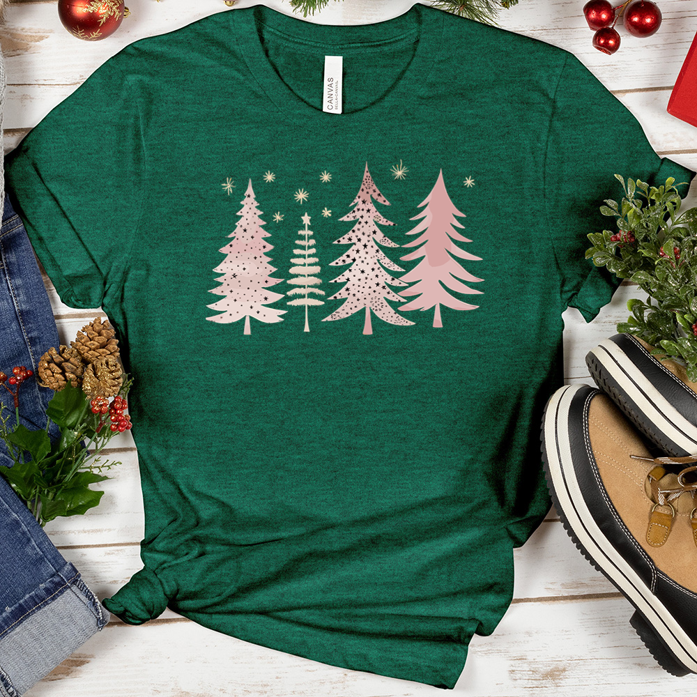 Xmas Pink Trees Tee