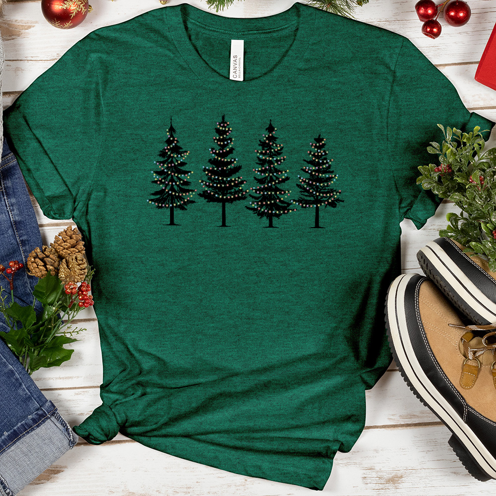 VIP Christmas Lights Forest Trees Tee