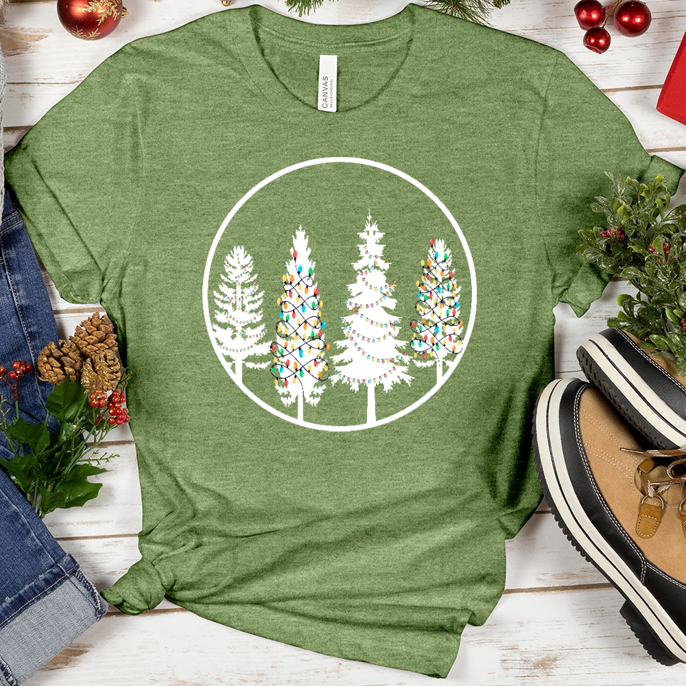 VIP Christmas Lights Tree Circle Tee