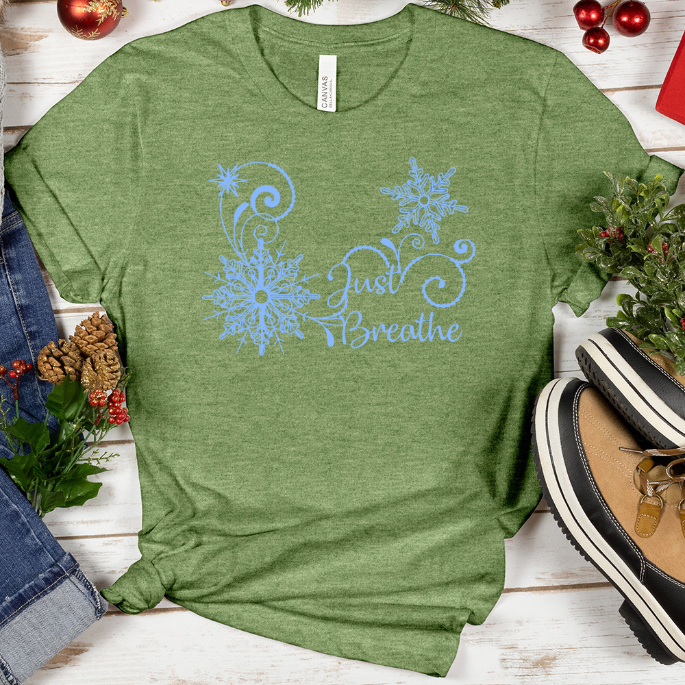 Just Breathe Snow Tee