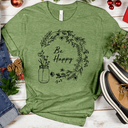 Be Happy Floral Tee