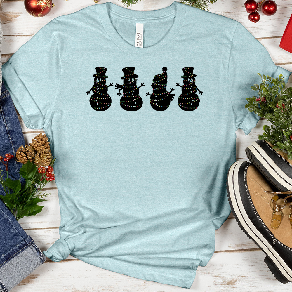 VIP Christmas Lights Snowmen Tee