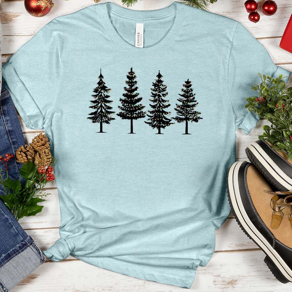 VIP Christmas Lights Forest Trees Tee