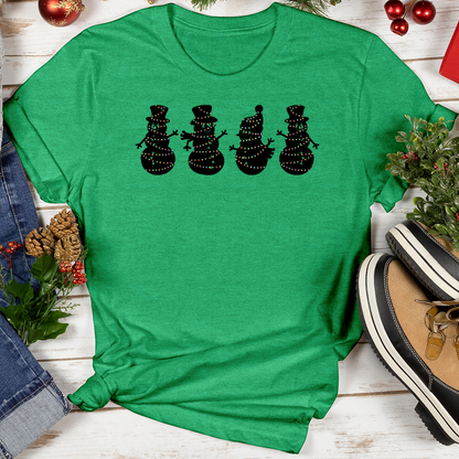 Christmas Lights Snowmen Softstyle Tee