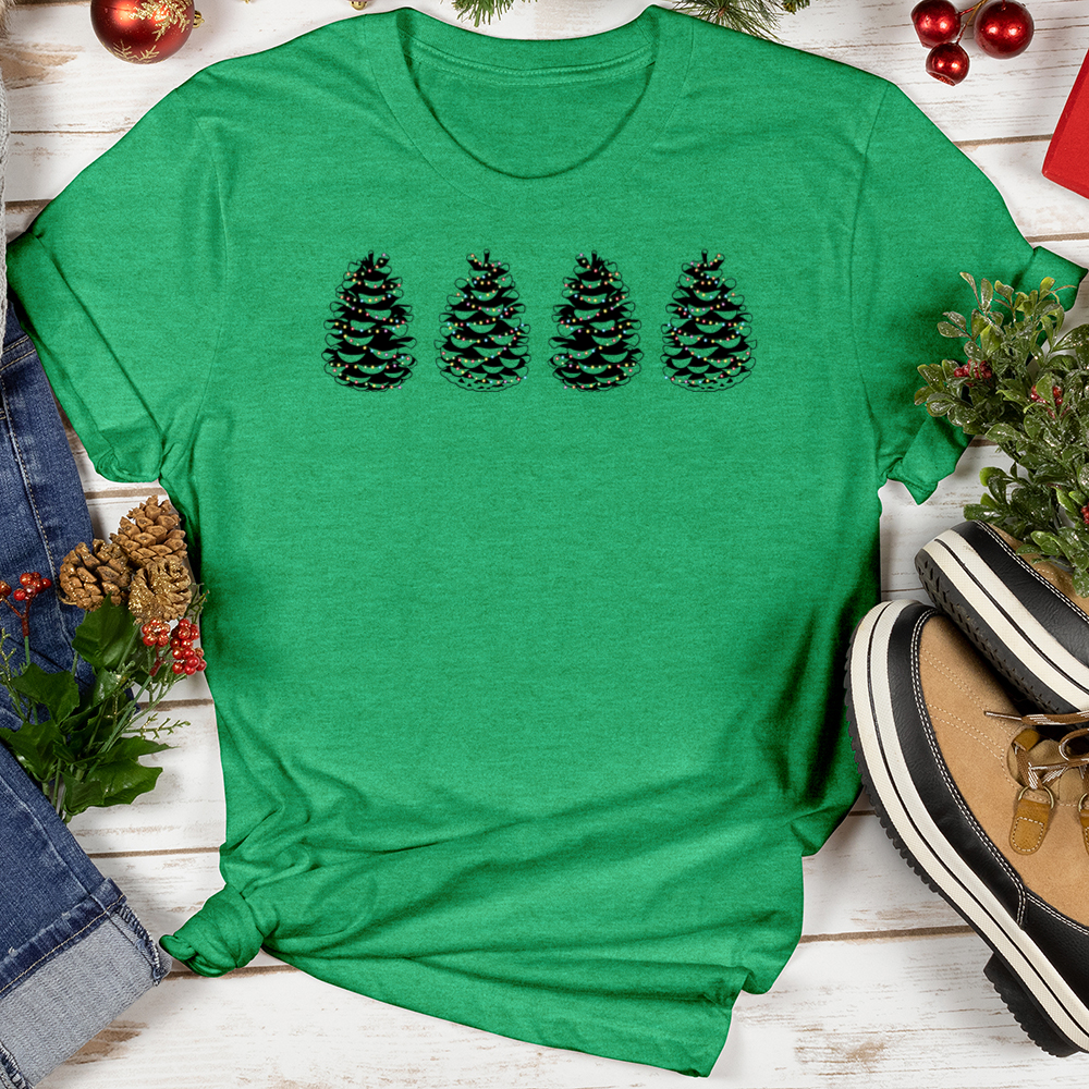 Christmas Lights Pinecones Softstyle Tee