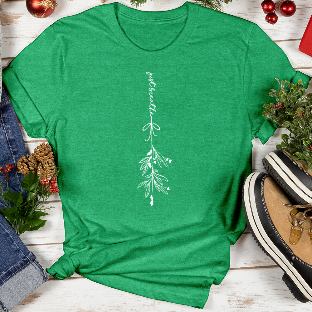 Just Breathe Mistletoe Softstyle Tee