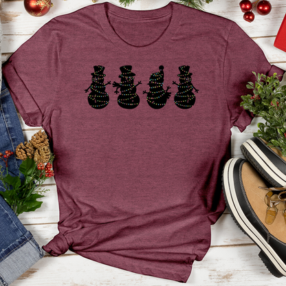 Christmas Lights Snowmen Softstyle Tee