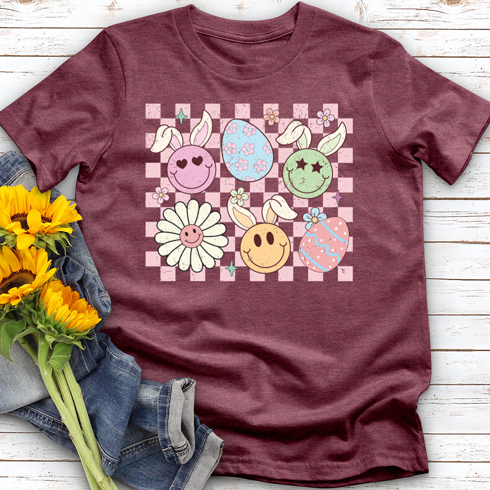 Retro Easter Bunny and Egg Softstyle Tee