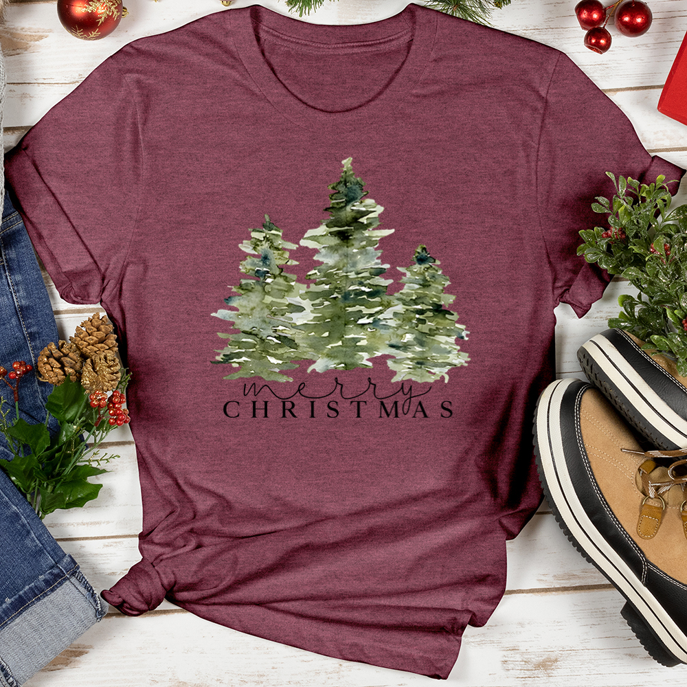 Merry Christmas Pine Softstyle Tee