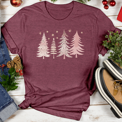 Xmas Pink Trees Softstyle Tee