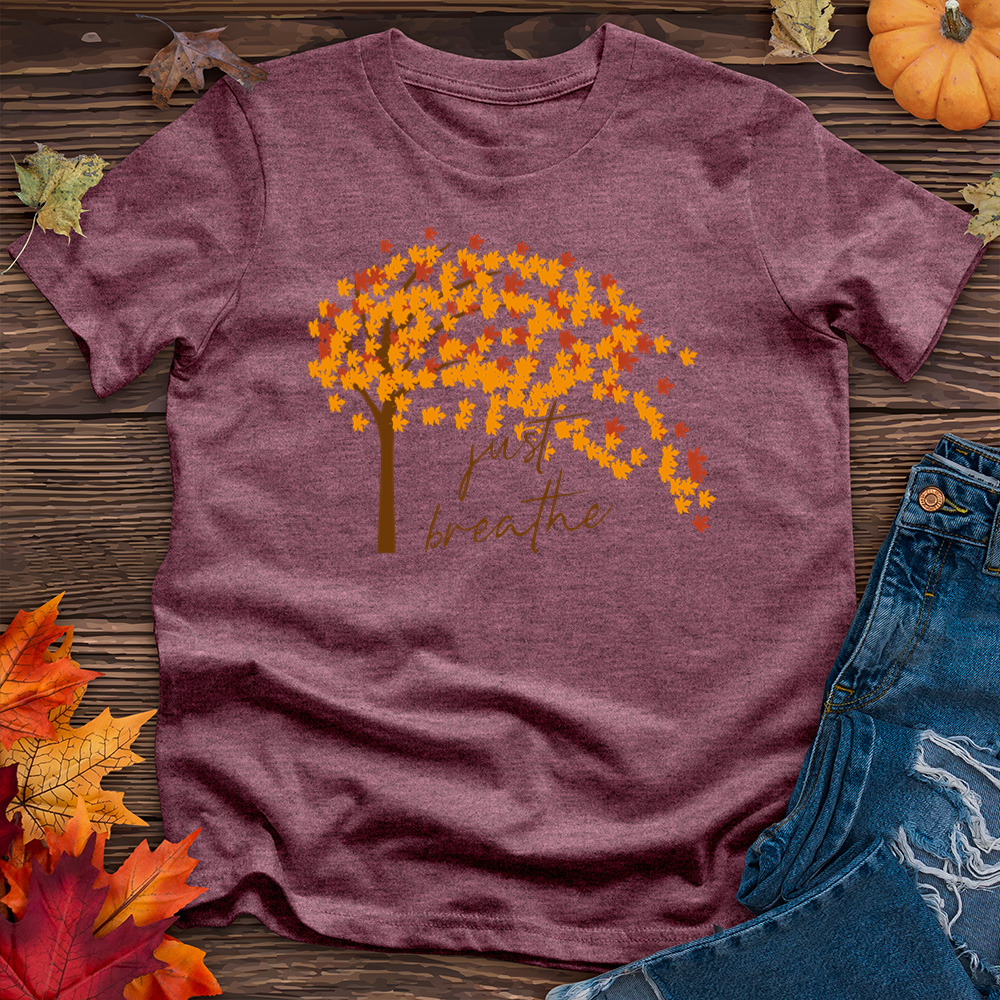 Just Breathe Fall Leaf Tee