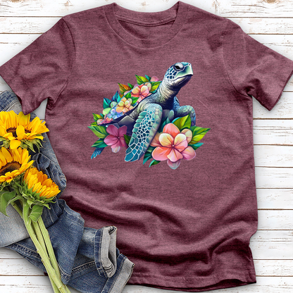 See Turtle Blossom Tee