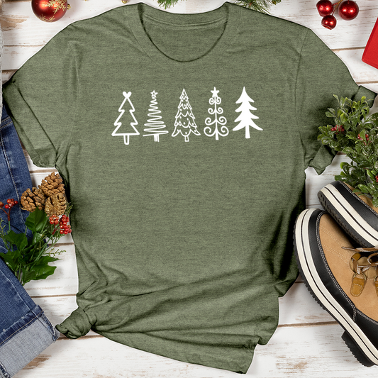 Xmas Tree Row Softstyle Tee