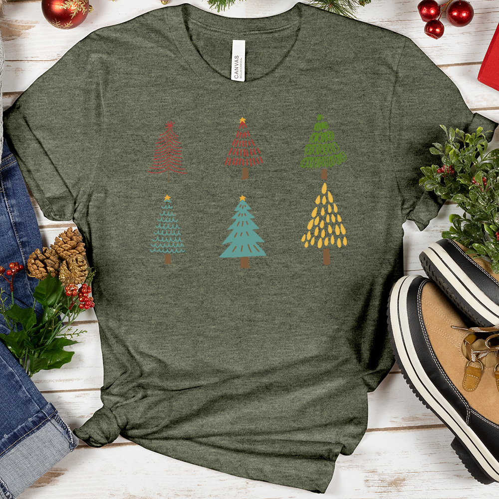 Minimalistic Christmas Trees Tee