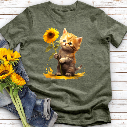 Sunflower Kitty Tee