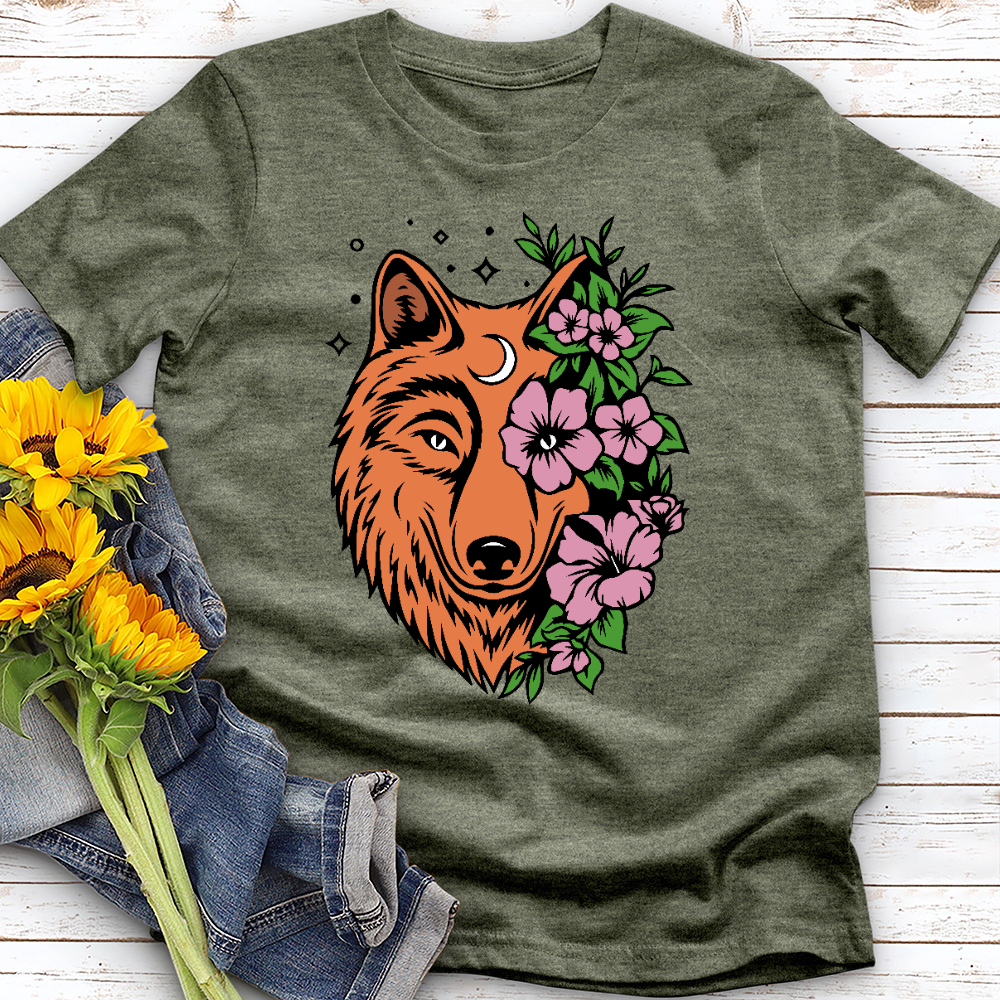 Floral Wolf Tee